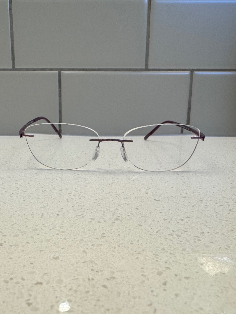 Silhouette purple rimless glasses 4475 40 6058 53 17 140 5416